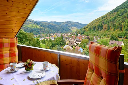 Herrlicher Ausblick vom Balkon